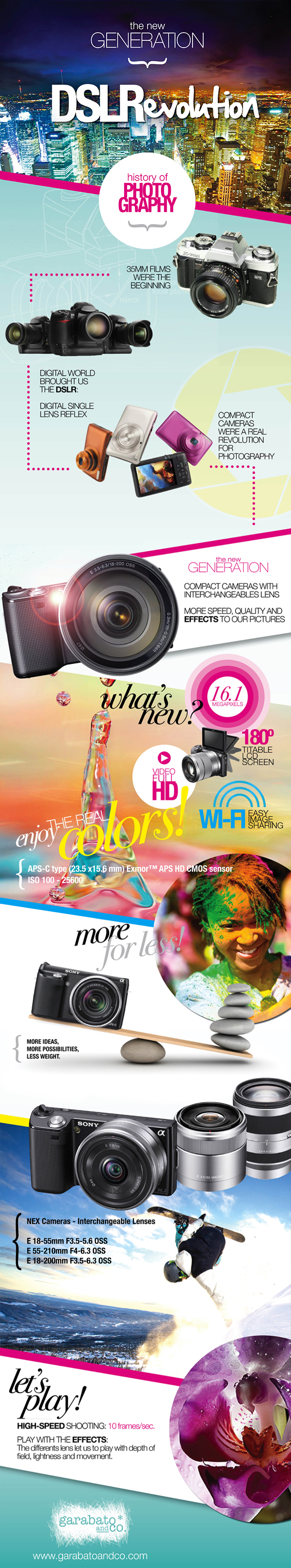 Sony Cámaras Reflex - Infographic